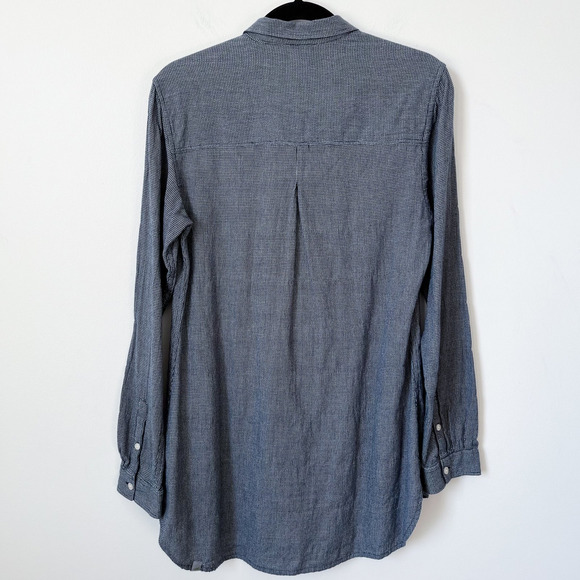 Horny Toad Organic Cotton Mixologist Tunic Top Blue Button Pullover Womens Small - Picture 5 of 12